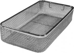 China Electro Polished Steel Surgical Instrument Sterilization Containers With Drop Down Handles wholesale