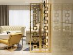 Hairline Gold Metal Screens For Office/Room/Interior Decoration