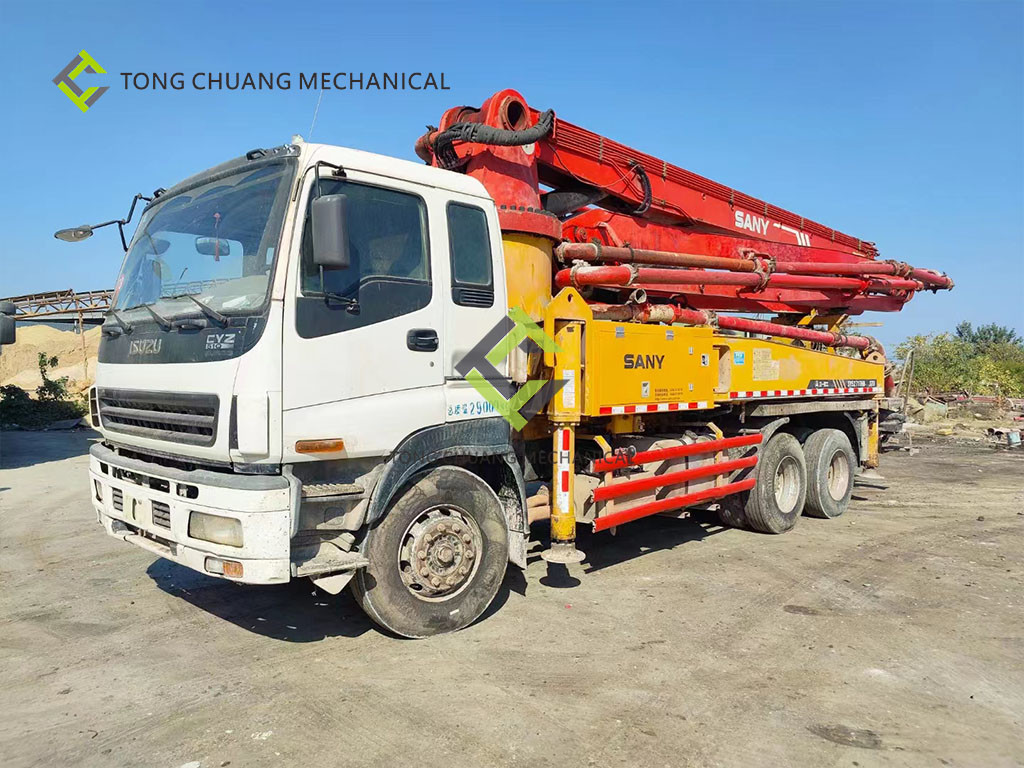In 2010 Sany Heavy Industry 37 Meters Isuzu Second Hand Concrete Pump Truck