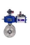 Double Acting Pneumatic Actuator Segment Ball Valve for Beverage Food Manufactur