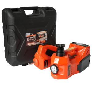 China 12V DC 3T Electric Hydraulic Floor Jack And Tire Inflator Pump And Flashlight wholesale