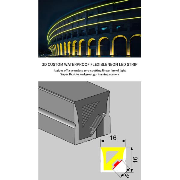 3D Bendable Neon Light 16*16mm RGB RGBW Flexible Waterproof IP67 Outdoor LED Wall Washer