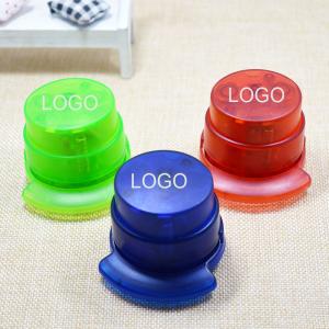 China Mini green needle-free stapler 5*5.7cm ABS colorful logo customized wholesale