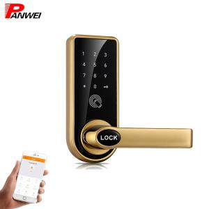 China LCD Screen Fingerprint Scanner Door Lock Aluminum Alloy Electric Glass Doors wholesale