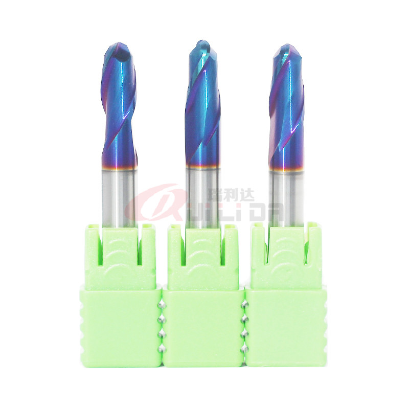 Hard Steel Carbide Ball Nose End Mill 2 Flutes 6mm Shank Diameter