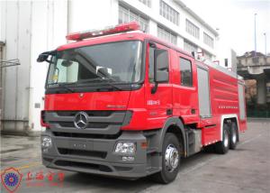 China Mercedes Chassis Foam Firefighting Vehicle 6X4 Drive Six Seats with 90L/s Flow Pump wholesale