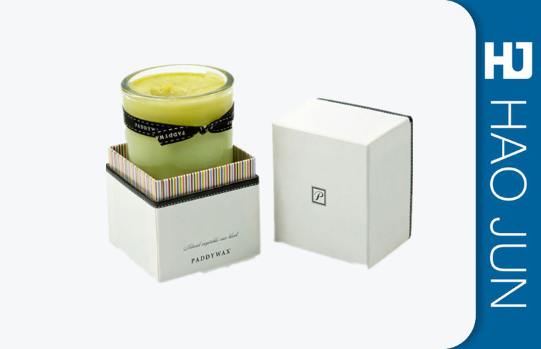 Black Matte Handmade Cardboard Candle Boxes Package Square / Round Shape