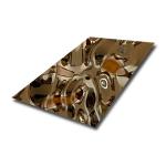 Rose Gold Water Ripple Stainless Steel Sheet 3.0mm Thickness Water Ripple