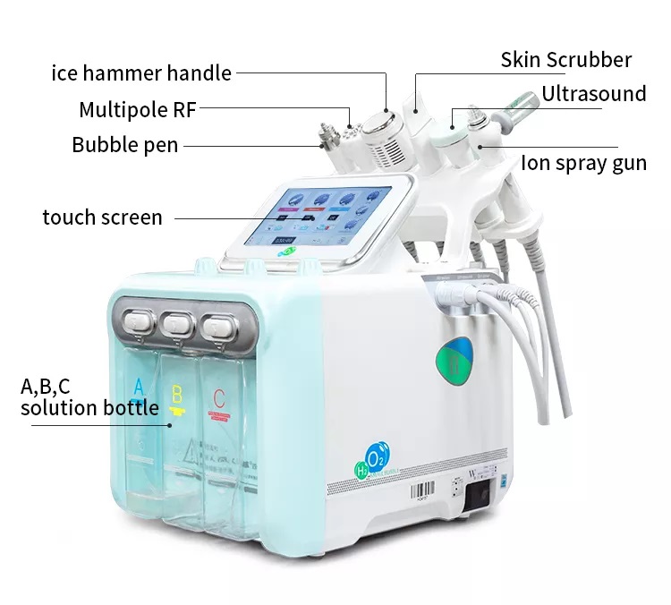 60w 6 In 1 Hydrodermabrasion Machine 110V - 220V Aqua Peel Facial Machine