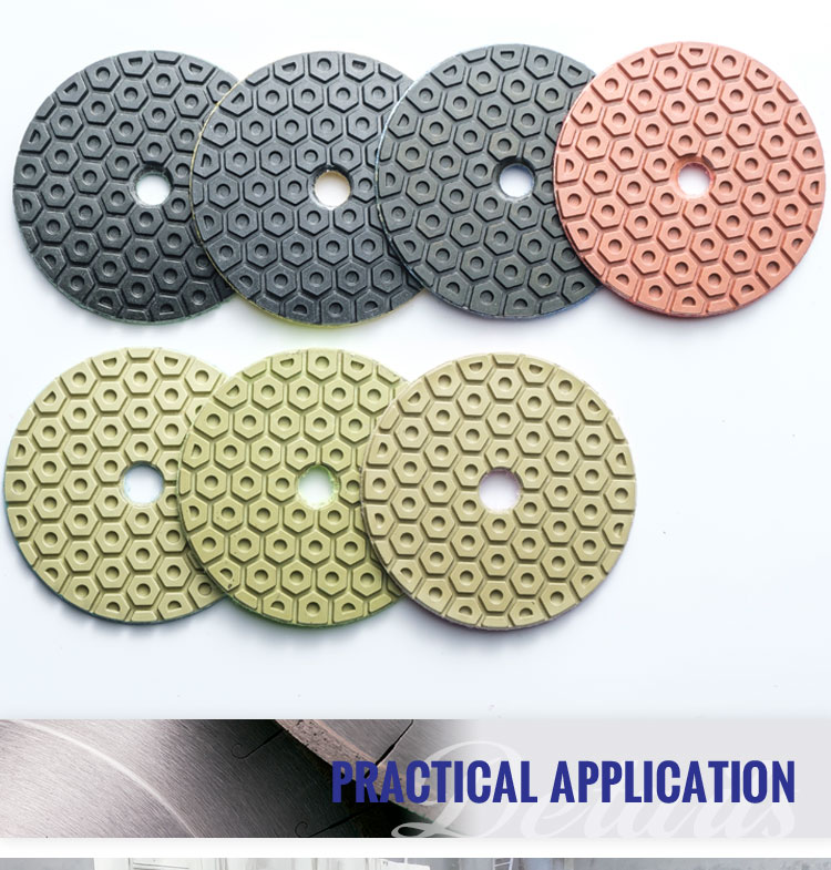 Stone Slabs Grinding Tools Diamond Polishing Buffing Pad Flexible Polishing Pad For Dry