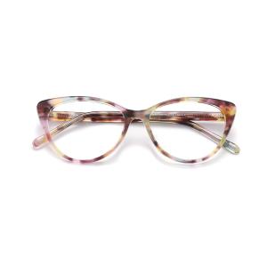 China Eco Friendly Acetate Frame Glasses Women Cat Eye Optical Glasses Frame Bridge 16mm wholesale
