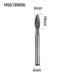 China H Shape 6mm Flame Carbide Burr / Die Grinder Bits For Aluminum Full Size wholesale