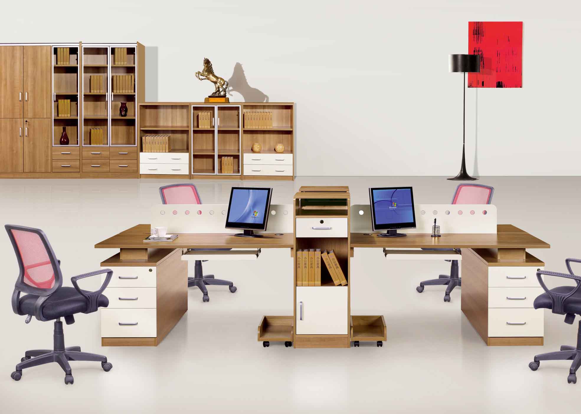 1.2m Low Height Office File Cabinets Light Cherry Appearance No Sharp Edge