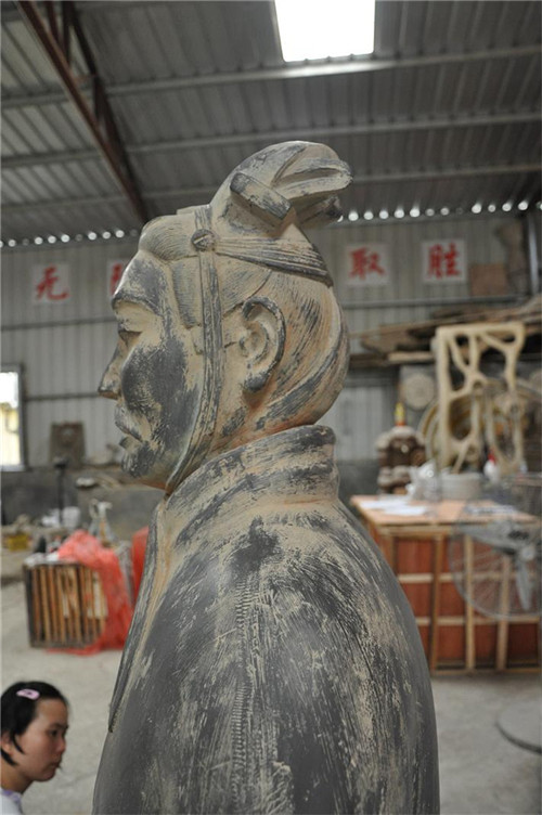 Terracotta Warriors Outdoor Garden Sculptures Fiberglass Life Size Painted