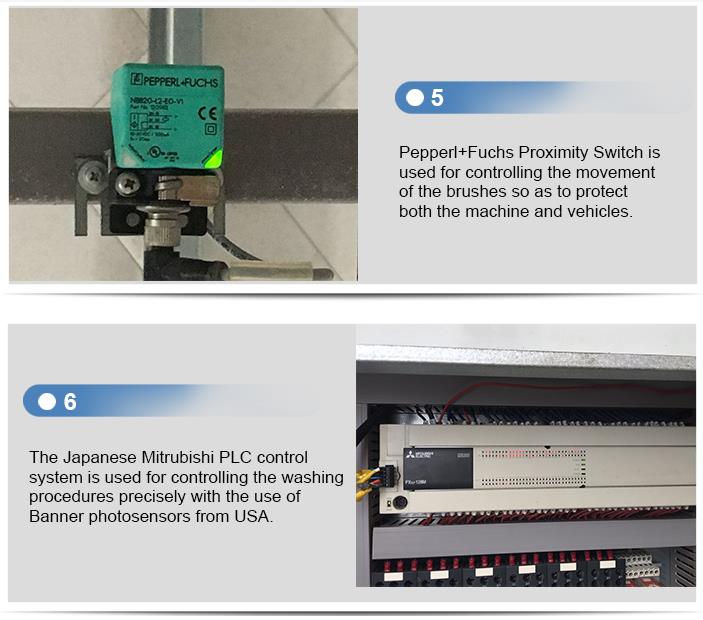 Automatic Tunnel Car Wash Machine With Hot-Dipped Galvanized Steel Frame