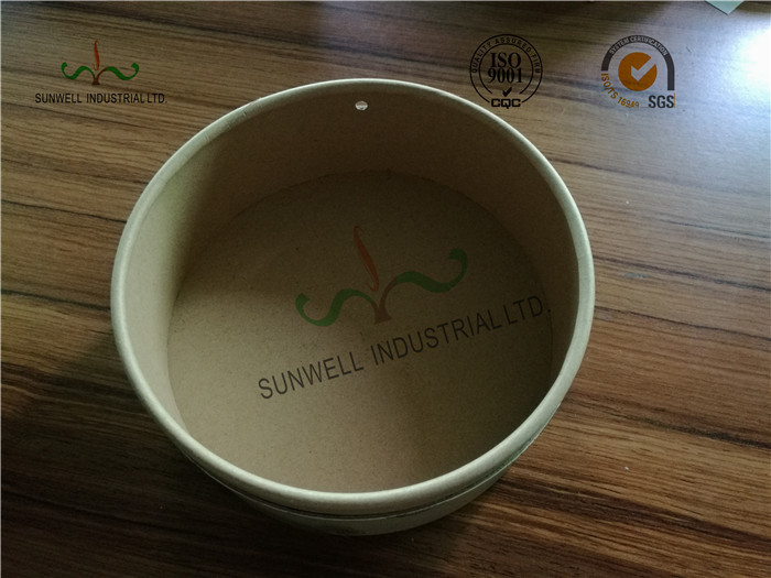 SGS Cardboard Food Packaging Boxes , 230 GSM Kraft Paper Cylinder Box Packaging For Tea