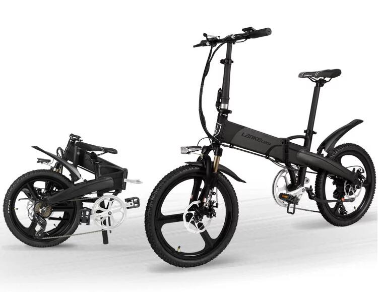 G660 7 Speed Foldable Electric Bike 20 Inch LANKELEISI Brushless Motor