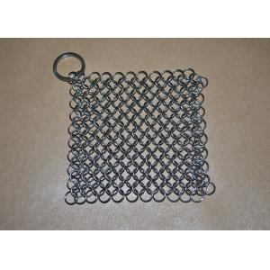 Kitchen 4x4 Inches Stainless Steel Chainmail Cast Iron Cleaner