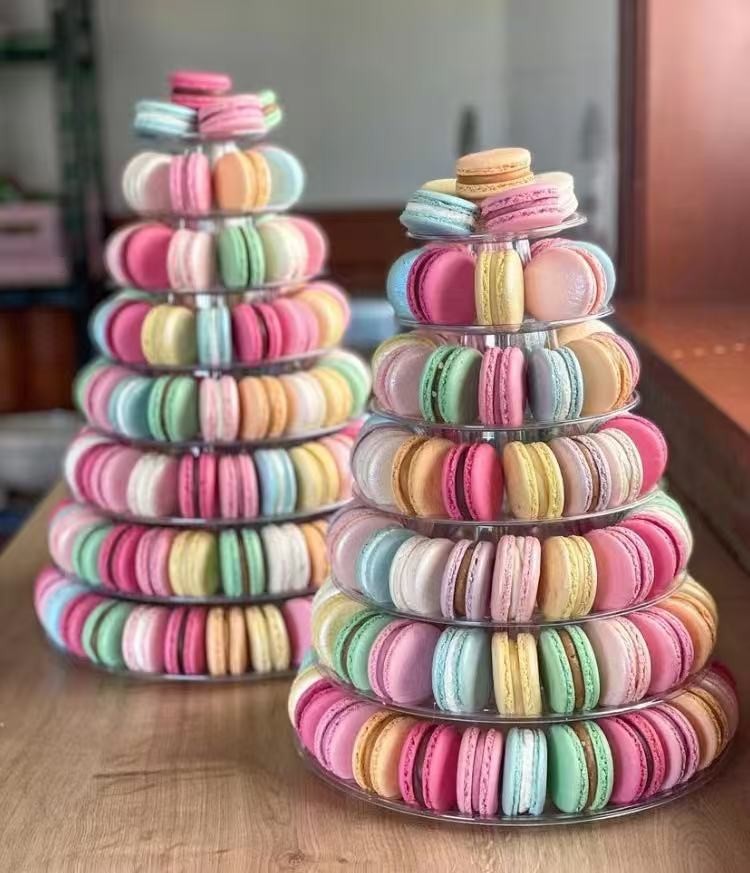 OEM One-Grain Plastic tower Macaron Tray Macaron Display Rack Supply