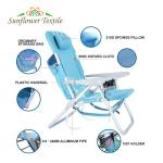 61x70.5x89cm Aluminum Folding Beach Chair 3.65kg Folding Backpack Beach Chair