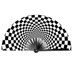 China Large Size Bamboo Customized Hand Fans Rave Fan Loud Fan 33cm 13inch wholesale
