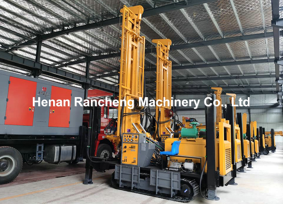 800m Depth Water Well Drilling Equipment 153KW Engine 140mm - 500mm Diameter