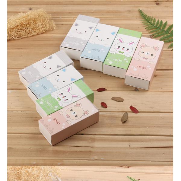 Customized Printing Socks Gift Box , Cardboard Paper Packaging For Socks