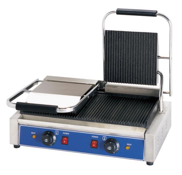 Electric Restaurant Cooking Equipment Double Contact Grill Griddle Sandwich
