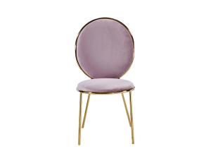 China Pink Concise Banquet Leather Padded Dining Chairs wholesale