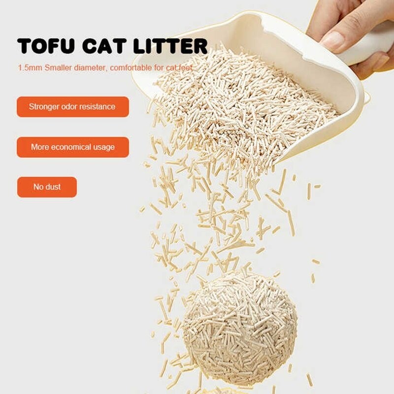 White All Natural Clumping Cat Litter Pea Dust Free Natural Cat Litter