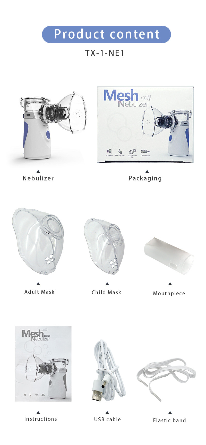 Ultrasonic Portable Mesh Nebulizer OEM