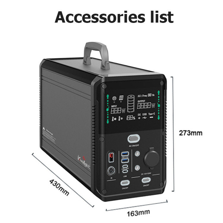 1000w Lifepo4 Portable Power Station Solar Generator Lithium Battery For Home Camping