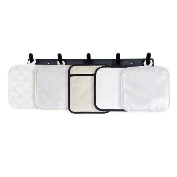 Black Linen Blank Sublimation Pot Holders With Pocket Custom Pot Holder Pads