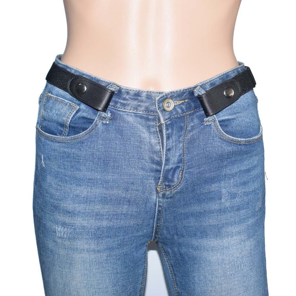 OEM Invisible Belt Womens Black Buckle Free Invisible Belt Polyester