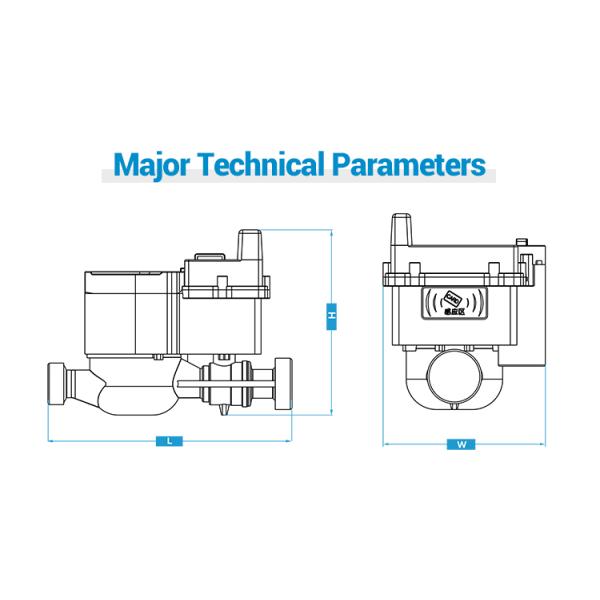 Analog Token Class "B" Water Meters Digital 1/2 Water Meter for Africa
