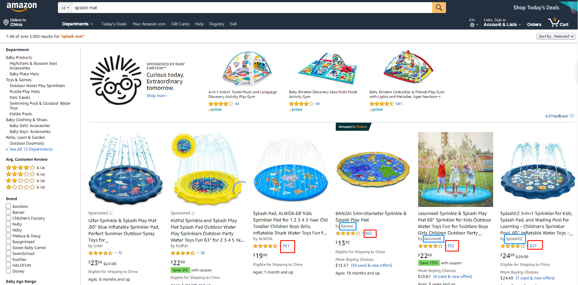LC Air Sprinkler Pad Splash Play Mat 59" Outdoor Water Toddler Toys Summer Fun Game Perfect Inflatable Outdoor Toys Sprinkle