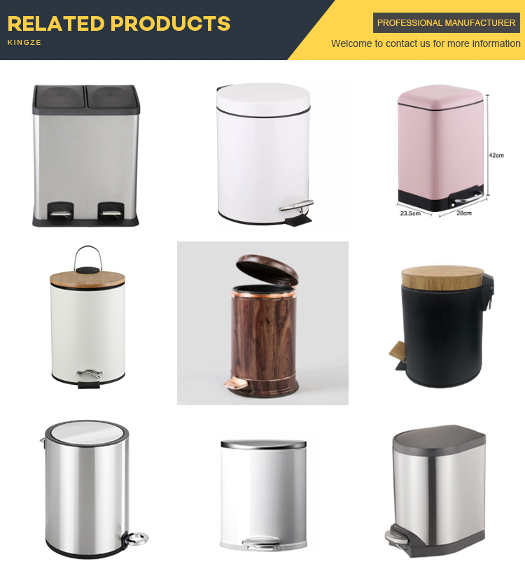 5L Outdoor Indoor Garbage Bin With Foot Pedal Foot Pedal ashbin With Lid