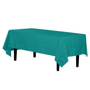 China No Embossing Plain Dyed Waterproof Solid Tablecloth 54x108in wholesale