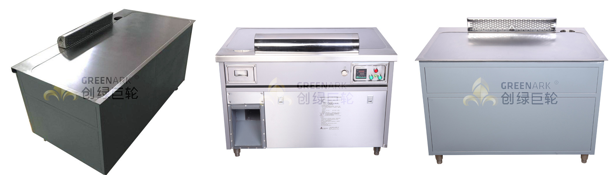 Exhaust Purifier 8 Seat Teppanyaki Grill Table Japanese Restaurant Grill Table