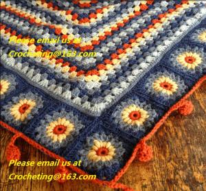 China Crochet Blankets, Sofa Cable Crochet Blanket High quality 100% cotton knit/Knitting Kids blanket wholesale