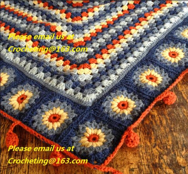 Crochet Blankets, Sofa Cable Crochet Blanket High quality 100% cotton knit