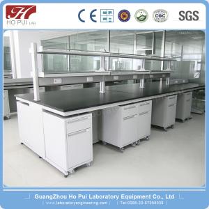 China Economical Wood Lab Island Bench , Aluminum Coated Lab Workbench wholesale