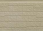 Eco Friendly 0.4mm Steel PU Sandwich Wall Panel Stone Pattern Width 380mm
