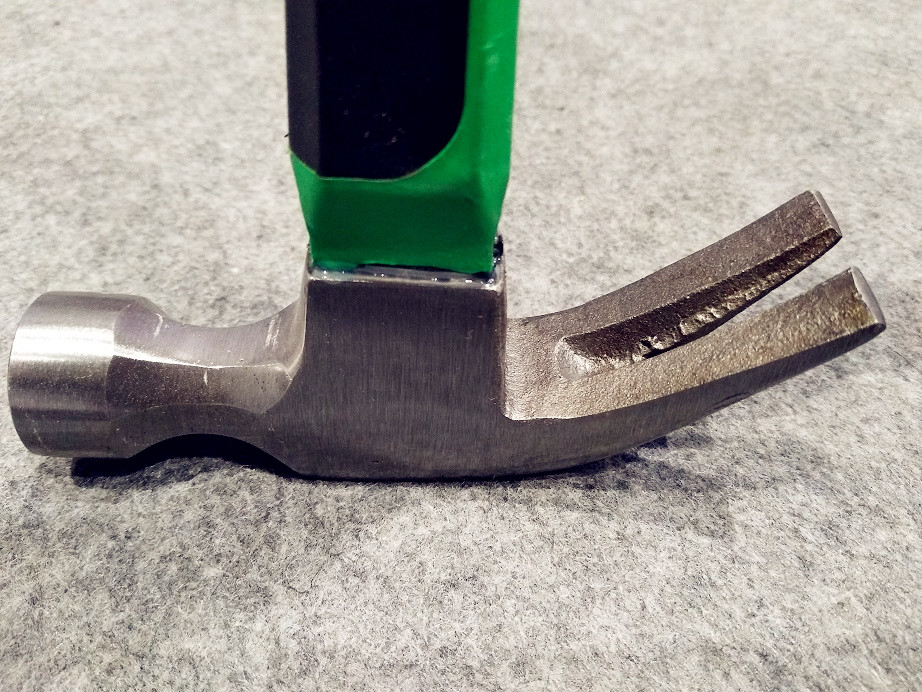 8OZ-24OZ steel Claw hammer (XL0005-2) with polishing surface and double colors rubber handle
