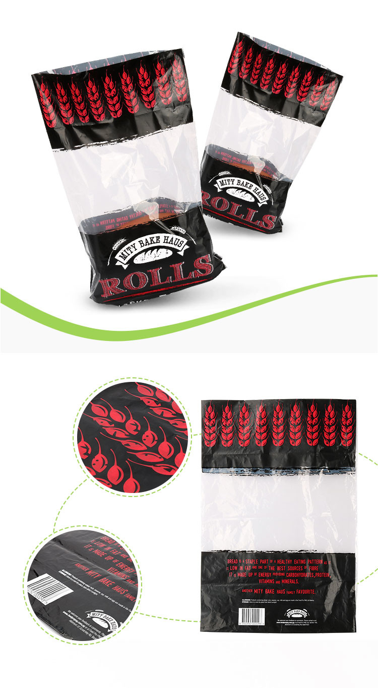 Food Grade Bakery Cupcake PE Bread Packaging Bags Retain Freshness