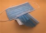 Blue Color Isolation Face Mask 3 Ply With Non Woven Melt Blown Spun Bond