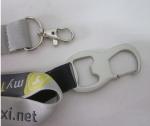 Functional metal bottle opener polyester lanyards, promotion bottle opener neck