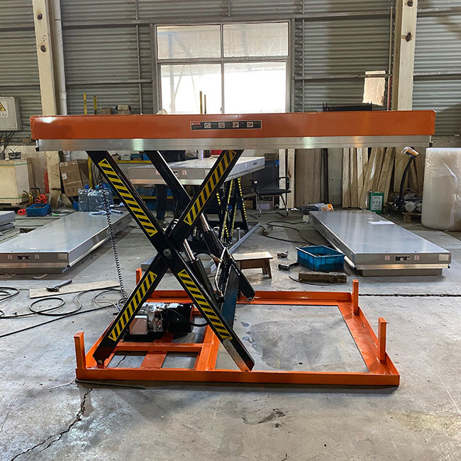 1000kg Single Electric Hydraulic Scissor Lift Tables Max Height 51.18in