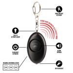 Black Pink Personal Security Alarms Smart Siren 40g Plastic 130DB Women Keychain