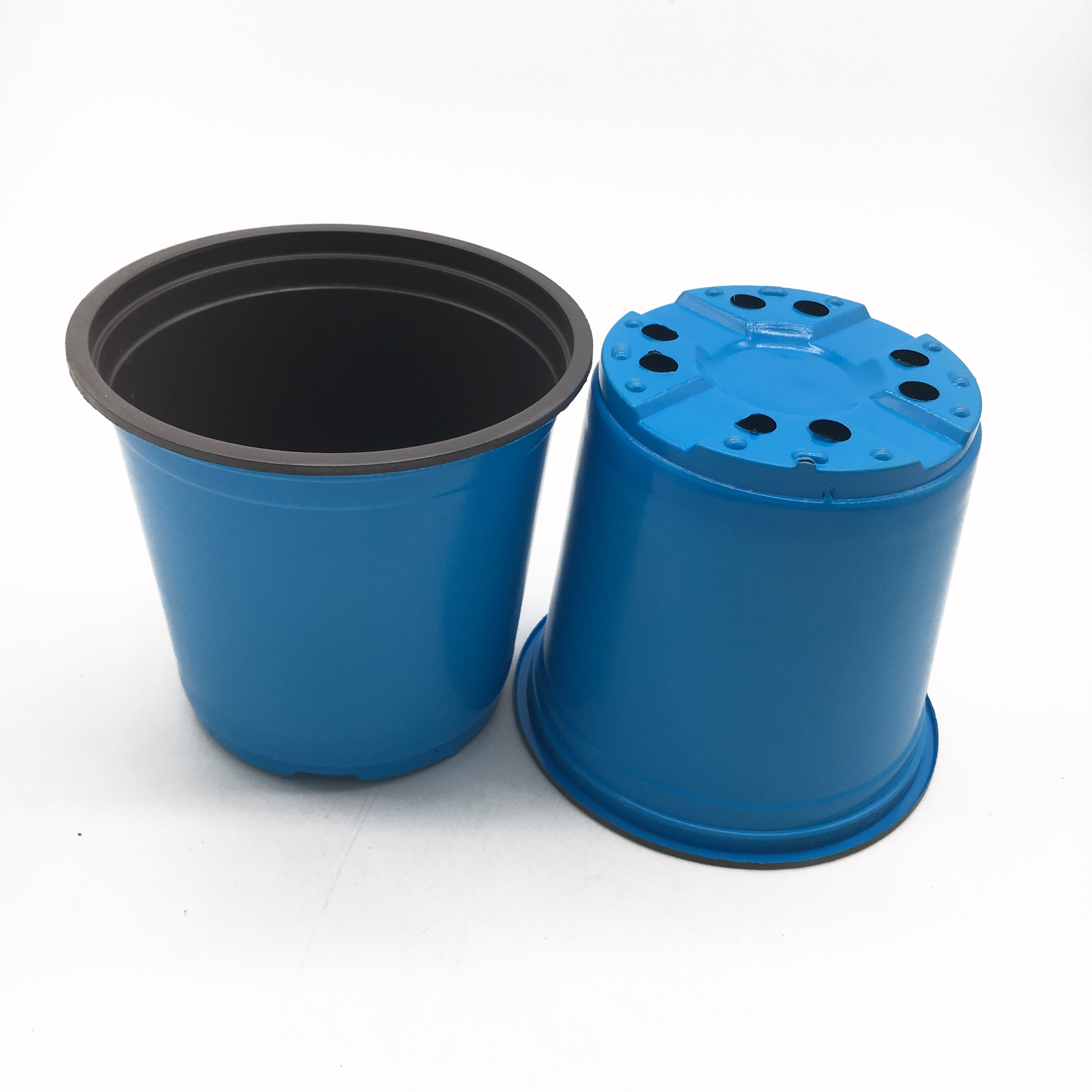 blue color nursery pot plastic flower pot